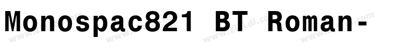 Monospac821 BT Roman字体转换